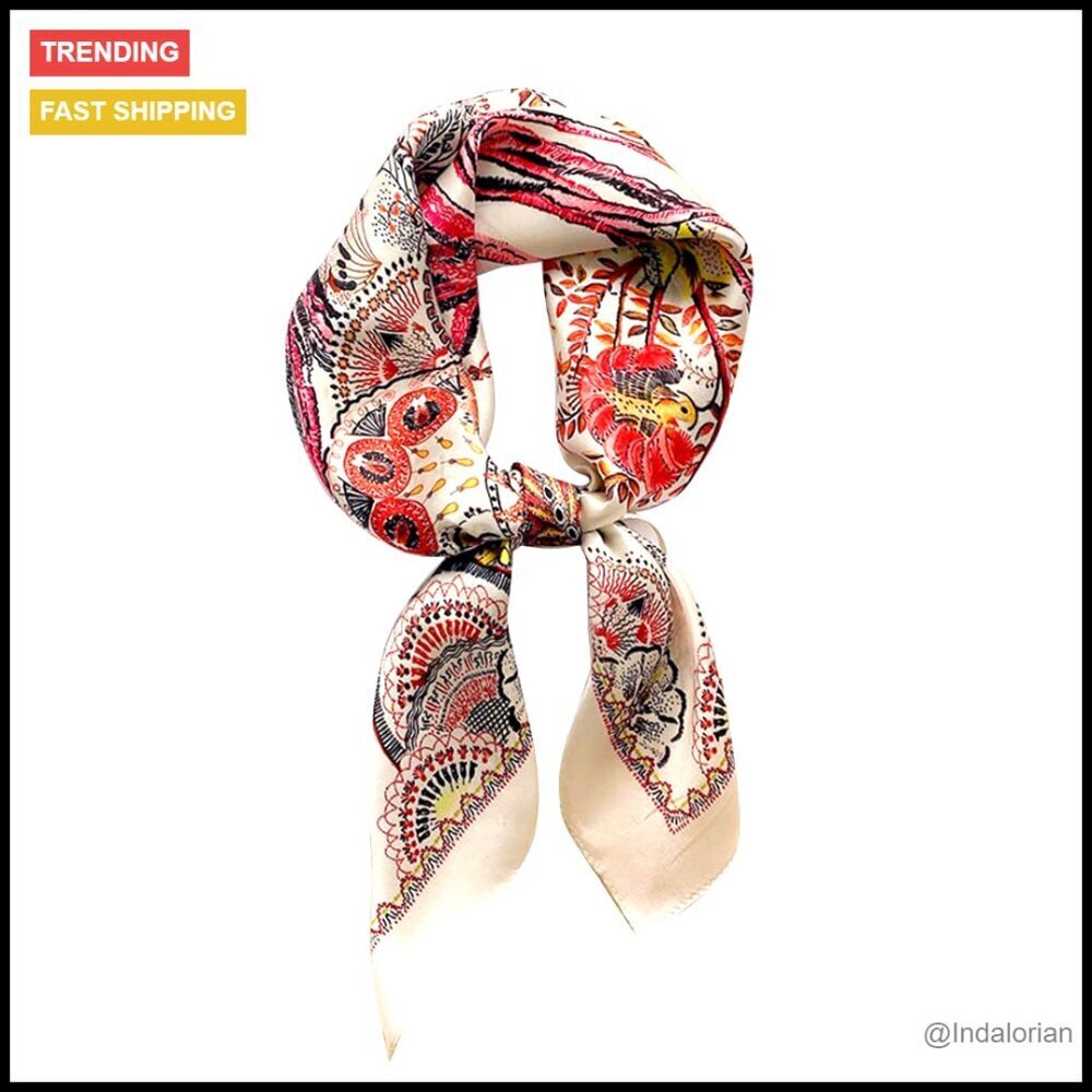 Silk Square Scarf Elegant Chic Versatile Accessory for Women Gift Box